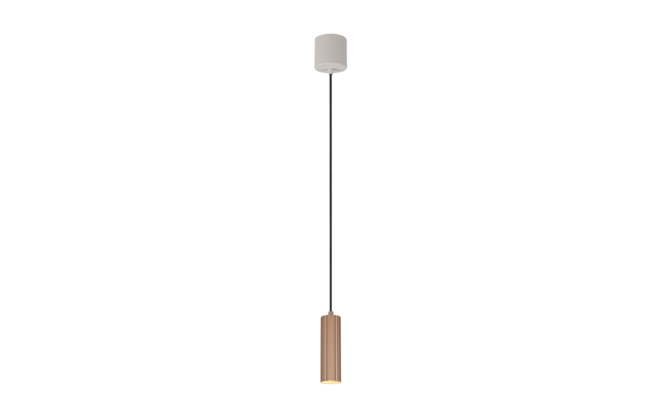 Trio Lighting Trio SOKA pendant light | 1x GU10 | mocha brown | Ø 9 cm | IP20 | 150 cm