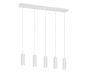Trio Lighting Trio SOKA hanglamp | GU10 Fitting | wit mat | Ø 5,5 cm | IP20 | excl. 5x GU10 | max. 10W