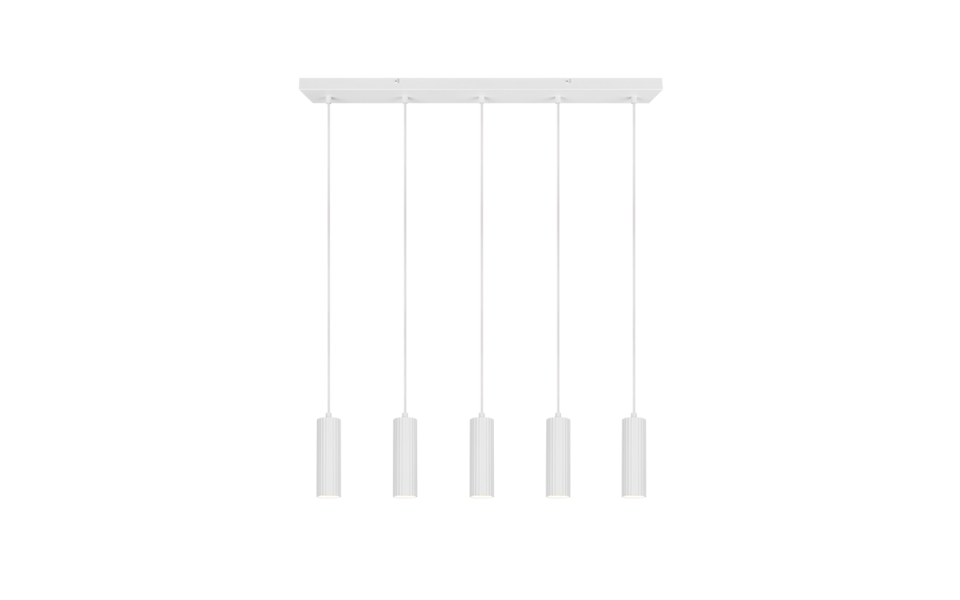 Trio Lighting Trio SOKA hanglamp | GU10 Fitting | wit mat | Ø 5,5 cm | IP20 | excl. 5x GU10 | max. 10W