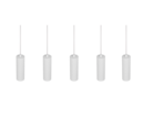 Trio Lighting Trio SOKA hanglamp | GU10 Fitting | wit mat | Ø 5,5 cm | IP20 | excl. 5x GU10 | max. 10W