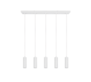 Trio Lighting Trio SOKA hanglamp | GU10 Fitting | wit mat | Ø 5,5 cm | IP20 | excl. 5x GU10 | max. 10W