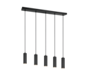 Trio Lighting Trio SOKA hanglamp | GU10 Fitting | mat zwart | Ø 5,5 cm | IP20 | excl. 5x GU10 | max. 10W