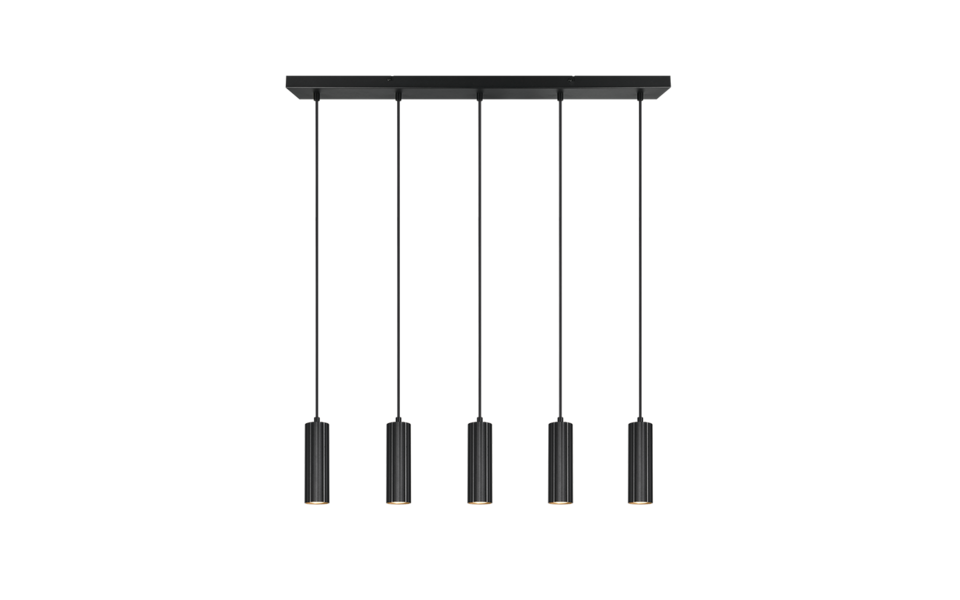 Trio Lighting Trio SOKA pendant light | 5x GU10 | black | Ø 85 cm | IP20 | 150 cm