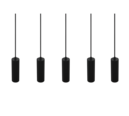 Trio Lighting Trio SOKA pendant light | 5x GU10 | black | Ø 85 cm | IP20 | 150 cm