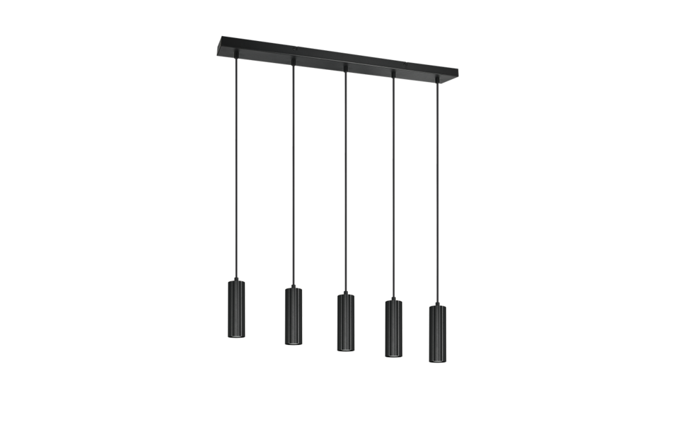 Trio Lighting Trio SOKA pendant light | 5x GU10 | black | Ø 85 cm | IP20 | 150 cm