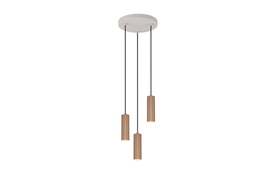 Trio Lighting Trio SOKA hanglamp | GU10 Fitting | koffie | Ø 28 cm | IP20 | excl. 3x GU10 | max. 10W Trio Lighting Trio SOKA hanglamp | GU10 Fitting | koffie | Ø 28 cm | IP20 | excl. 3x GU10 | max. 10W
