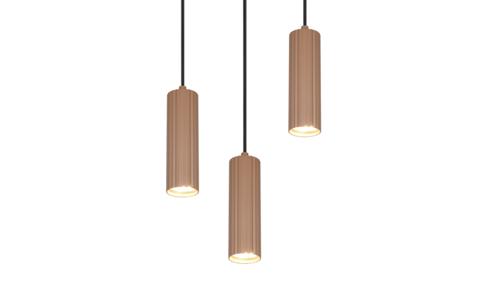 Trio Lighting Trio SOKA pendant light | 3x GU10 | mocha brown | Ø 28 cm | IP20 | 150 cm Trio Lighting Trio SOKA pendant light | 3x GU10 | mocha brown | Ø 28 cm | IP20 | 150 cm