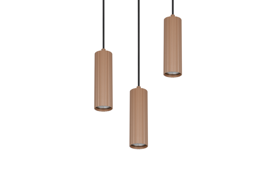 Trio Lighting Trio SOKA hanglamp | GU10 Fitting | koffie | Ø 28 cm | IP20 | excl. 3x GU10 | max. 10W Trio Lighting Trio SOKA hanglamp | GU10 Fitting | koffie | Ø 28 cm | IP20 | excl. 3x GU10 | max. 10W