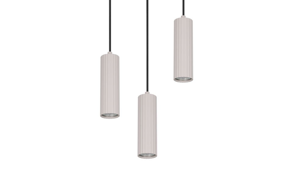 Trio Lighting Trio SOKA hanglamp | GU10 Fitting | warm grijs | Ø 28 cm | IP20 | excl. 3x GU10 | max. 10W