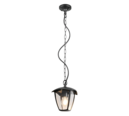 Trio Lighting Trio VENTA hanglamp | E27 Fitting | mat zwart | 17 x 17 cm | IP44 | excl. 1x E27 | max. 10W