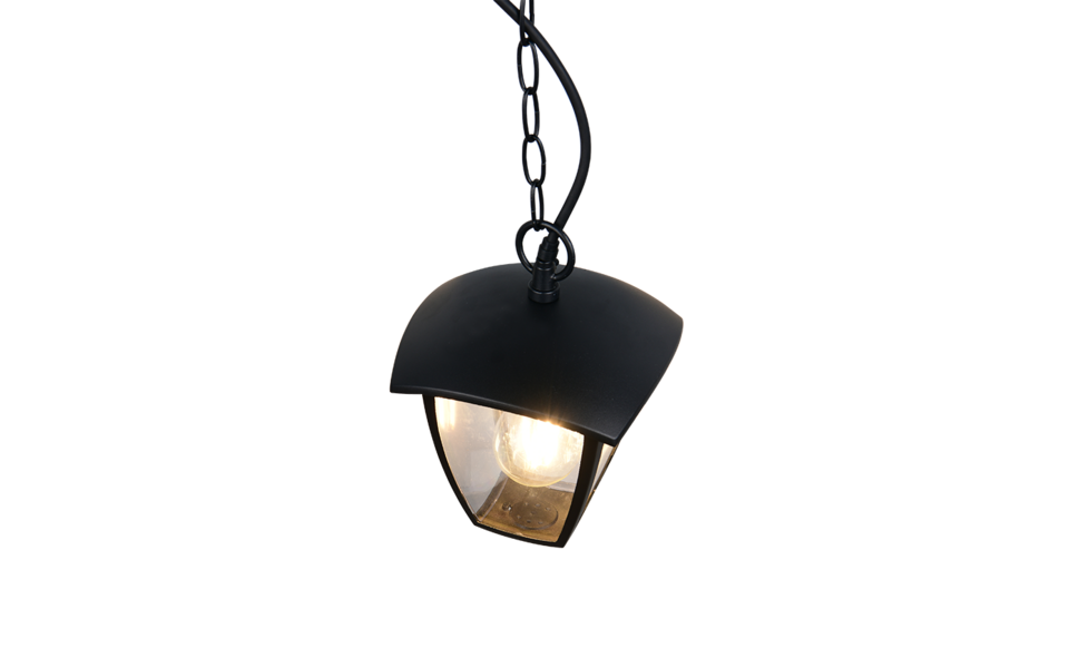 Trio Lighting Trio VENTA hanglamp | E27 Fitting | mat zwart | 17 x 17 cm | IP44 | excl. 1x E27 | max. 10W