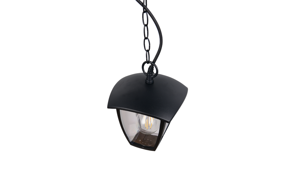 Trio Lighting Trio VENTA hanglamp | E27 Fitting | mat zwart | 17 x 17 cm | IP44 | excl. 1x E27 | max. 10W