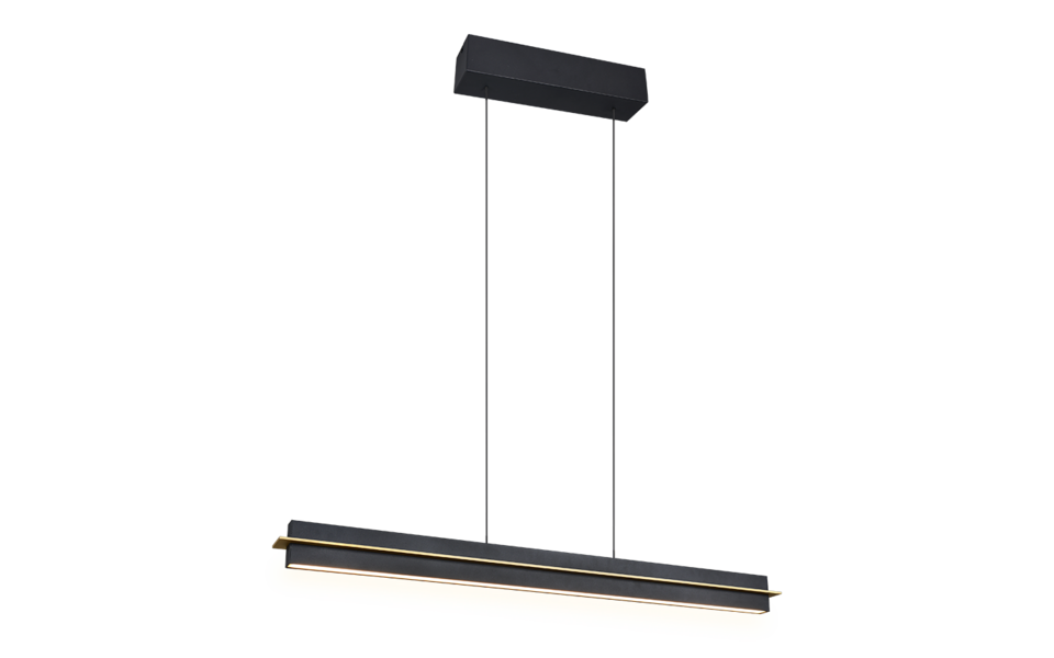 Trio Lighting Trio EMERSON hanglamp | LED | mat zwart | 95 x 9 cm | IP20 | 1x 22W | 2500 lm | 2700K-5000K Trio Lighting Trio EMERSON hanglamp | LED | mat zwart | 95 x 9 cm | IP20 | 1x 22W | 2500 lm | 2700K-5000K