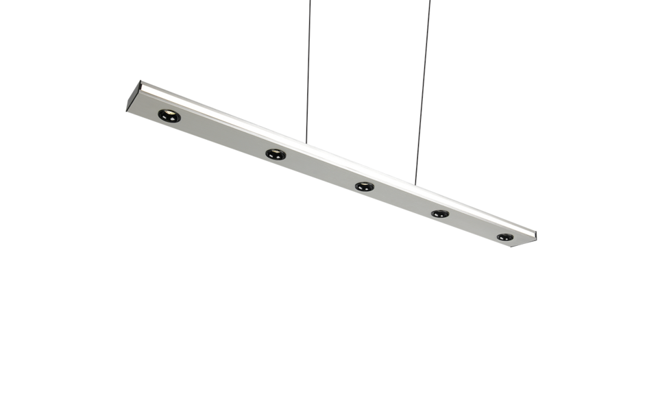 Trio Lighting Trio GRAHAM hanglamp | LED | nikkel mat | 109 x 9 cm | IP20 | 4,5W,10W | 480 lm, 1x 920 lm | 2300+3000+4000K | dimbaar