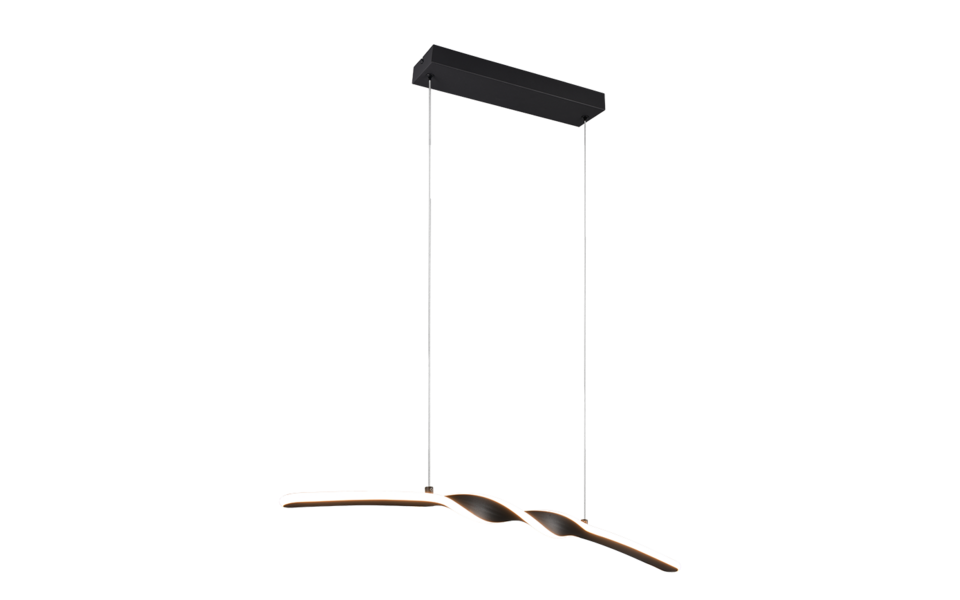 Trio Lighting Trio GINKO LED pendant light | 1x 16W 2000 lm 3000K | black | IP20 | 150 cm Trio Lighting Trio GINKO LED pendant light | 1x 16W 2000 lm 3000K | black | IP20 | 150 cm
