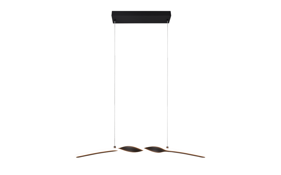 Trio Lighting Trio GINKO hanglamp | LED | mat zwart | 79 x 9 cm | IP20 | 1x 18W | 1980 lm | 3000K | dimbaar