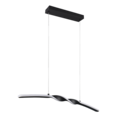 Trio Lighting Trio GINKO hanglamp | LED | mat zwart | 79 x 9 cm | IP20 | 1x 18W | 1980 lm | 3000K | dimbaar
