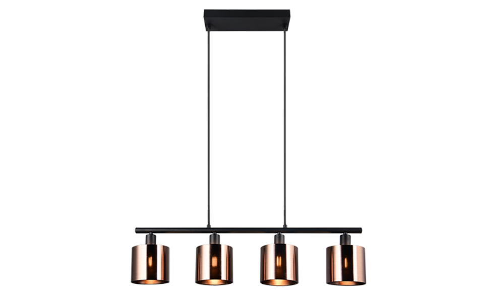 Trio Lighting Trio JASON hanglamp | E14 Fitting | bronzefarbig | Ø 12 cm | IP20 | excl. 4x E14 | max. 10W Trio Lighting Trio JASON hanglamp | E14 Fitting | bronzefarbig | Ø 12 cm | IP20 | excl. 4x E14 | max. 10W