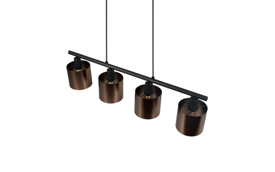 Trio Lighting Trio JASON hanglamp | E14 Fitting | bronzefarbig | Ø 12 cm | IP20 | excl. 4x E14 | max. 10W Trio Lighting Trio JASON hanglamp | E14 Fitting | bronzefarbig | Ø 12 cm | IP20 | excl. 4x E14 | max. 10W