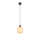 Trio Lighting Trio AMELIE hanglamp | E27 Fitting | mat zwart met natuurlijke afwerking | Ø 18 cm | IP20 | excl. 1x E27 | max. 10W
