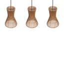 Trio Lighting Trio BIJOU hanglamp | E27 Fitting | mat zwart met bruin | 75 x 20 cm | IP20 | excl. 3x E27 | max. 10W