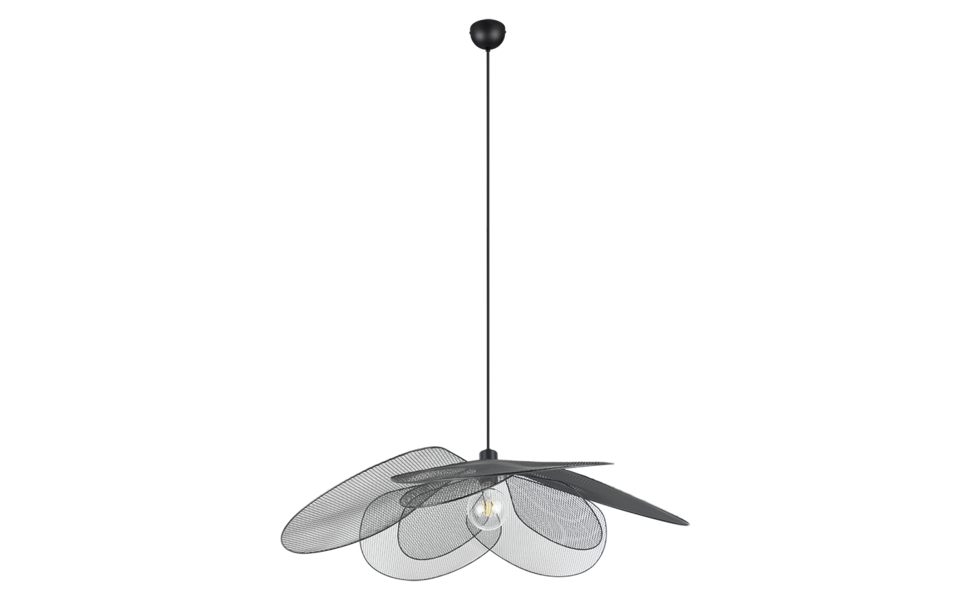 Trio Lighting Trio FLEURE pendant light | 1x E27 max 40W | black | Ø 87 cm | IP20 | 150 cm Trio Lighting Trio FLEURE pendant light | 1x E27 max 40W | black | Ø 87 cm | IP20 | 150 cm