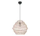 Trio Lighting Trio HIVE hanglamp | E27 Fitting | mat zwart met natuurlijke afwerking | Ø 60 cm | IP20 | excl. 1x E27 | max. 60W