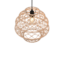 Trio Lighting Trio HIVE hanglamp | E27 Fitting | mat zwart met natuurlijke afwerking | Ø 38,5 cm | IP20 | excl. 1x E27 | max. 10W