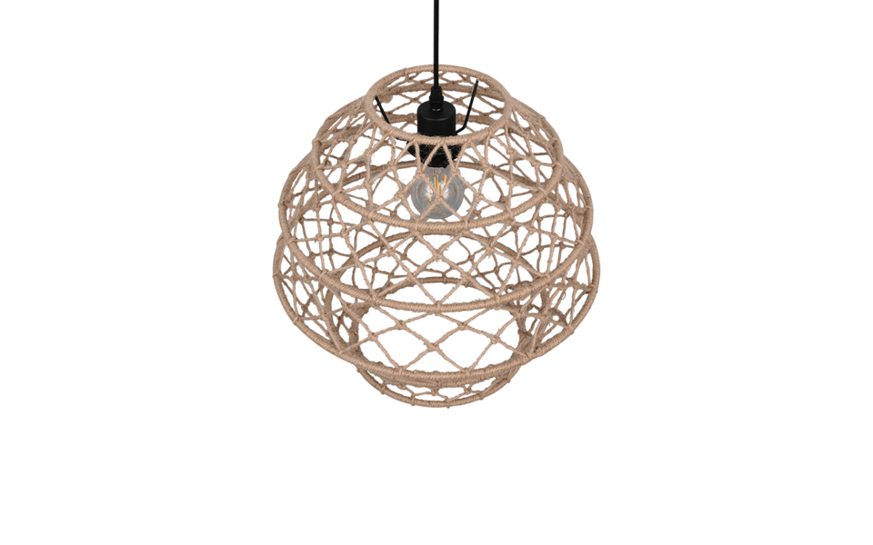 Trio Lighting Trio HIVE hanglamp | E27 Fitting | mat zwart met natuurlijke afwerking | Ø 38,5 cm | IP20 | excl. 1x E27 | max. 10W Trio Lighting Trio HIVE hanglamp | E27 Fitting | mat zwart met natuurlijke afwerking | Ø 38,5 cm | IP20 | excl. 1x E27 | max. 10W