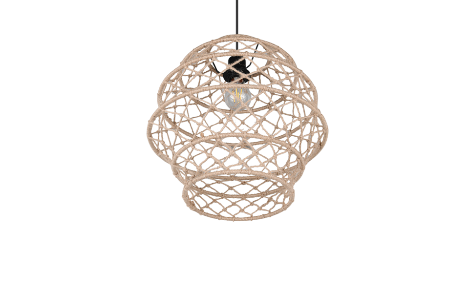 Trio Lighting Trio HIVE hanglamp | E27 Fitting | mat zwart met natuurlijke afwerking | Ø 38,5 cm | IP20 | excl. 1x E27 | max. 10W Trio Lighting Trio HIVE hanglamp | E27 Fitting | mat zwart met natuurlijke afwerking | Ø 38,5 cm | IP20 | excl. 1x E27 | max. 10W