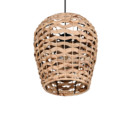 Trio Lighting Trio JEAN hanglamp | E27 Fitting | mat zwart met natuurlijke afwerking | Ø 29 cm | IP20 | excl. 1x E27 | max. 10W