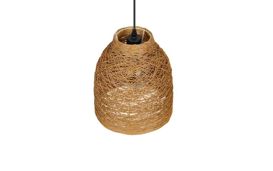 Trio Lighting Trio JOELINE hanglamp | E27 Fitting | mat zwart met bruin | Ø 25 cm | IP20 | excl. 1x E27 | max. 10W
