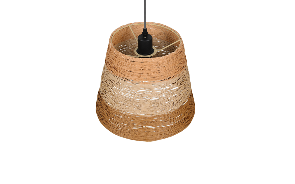 Trio Lighting Trio JOELINE hanglamp | E27 Fitting | mat zwart met bruin | Ø 30 cm | IP20 | excl. 1x E27 | max. 10W
