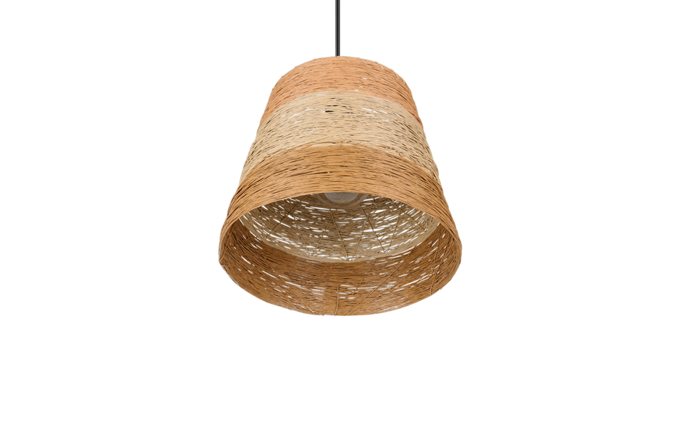 Trio Lighting Trio JOELINE hanglamp | E27 Fitting | mat zwart met bruin | Ø 30 cm | IP20 | excl. 1x E27 | max. 10W