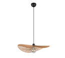 Trio Lighting Trio LAURINE hanglamp | E27 Fitting | mat zwart met bruin | Ø 58 cm | IP20 | excl. 1x E27 | max. 40W