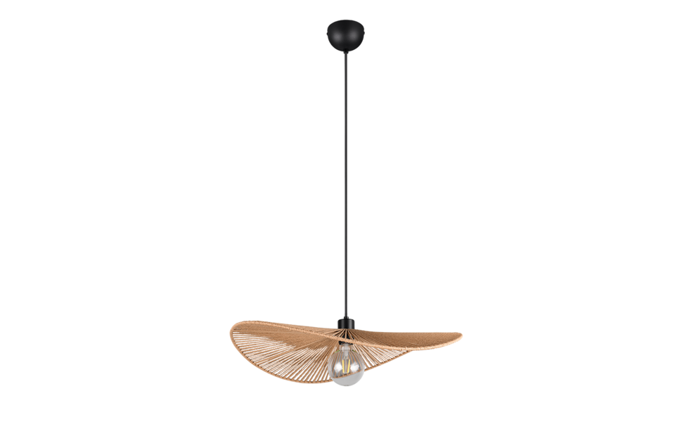Trio Lighting Trio LAURINE hanglamp | E27 Fitting | mat zwart met bruin | Ø 58 cm | IP20 | excl. 1x E27 | max. 40W Trio Lighting Trio LAURINE hanglamp | E27 Fitting | mat zwart met bruin | Ø 58 cm | IP20 | excl. 1x E27 | max. 40W