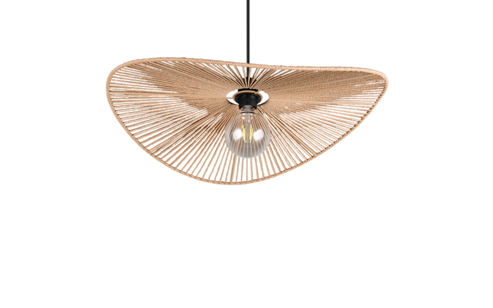 Trio Lighting Trio LAURINE hanglamp | E27 Fitting | mat zwart met bruin | Ø 58 cm | IP20 | excl. 1x E27 | max. 40W Trio Lighting Trio LAURINE hanglamp | E27 Fitting | mat zwart met bruin | Ø 58 cm | IP20 | excl. 1x E27 | max. 40W