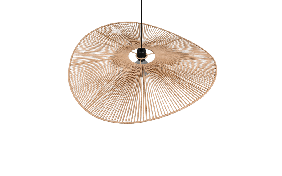 Trio Lighting Trio LAURINE hanglamp | E27 Fitting | mat zwart met bruin | Ø 78 cm | IP20 | excl. 1x E27 | max. 40W