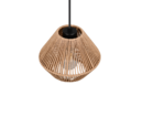 Trio Lighting Trio LUCILLE hanglamp | E27 Fitting | mat zwart met bruin | Ø 20 cm | IP20 | excl. 1x E27 | max. 28W