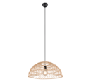 Trio Lighting Trio PAULETTE hanglamp | E27 Fitting | mat zwart met bruin | Ø 60 cm | IP20 | excl. 1x E27 | max. 40W