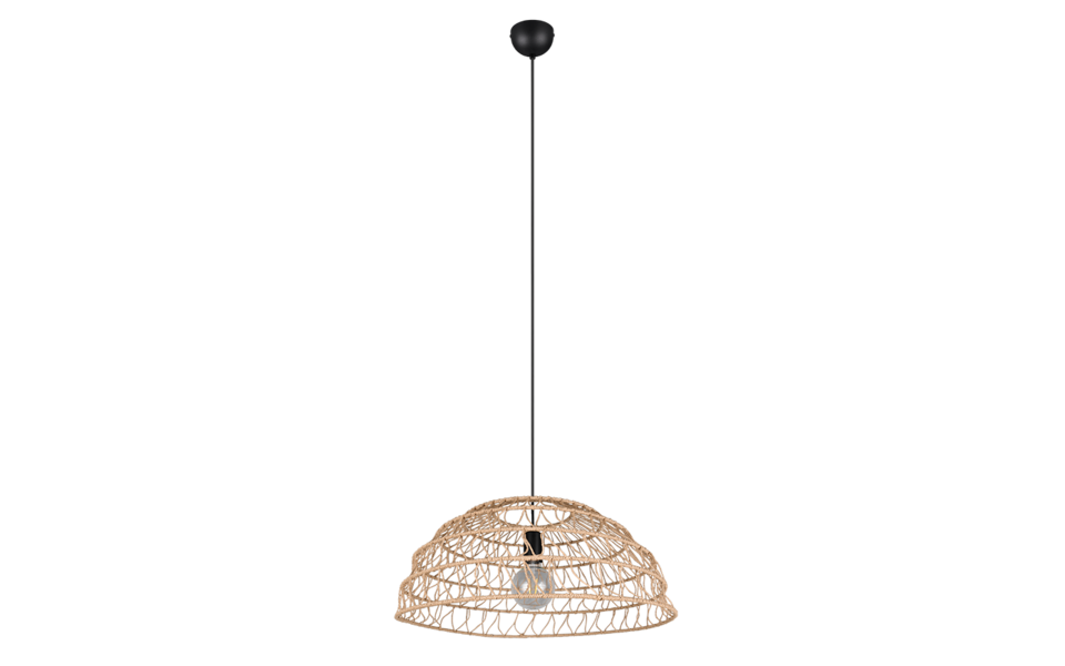 Trio Lighting Trio PAULETTE hanglamp | E27 Fitting | mat zwart met bruin | Ø 60 cm | IP20 | excl. 1x E27 | max. 40W Trio Lighting Trio PAULETTE hanglamp | E27 Fitting | mat zwart met bruin | Ø 60 cm | IP20 | excl. 1x E27 | max. 40W