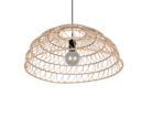 Trio Lighting Trio PAULETTE hanglamp | E27 Fitting | mat zwart met bruin | Ø 60 cm | IP20 | excl. 1x E27 | max. 40W