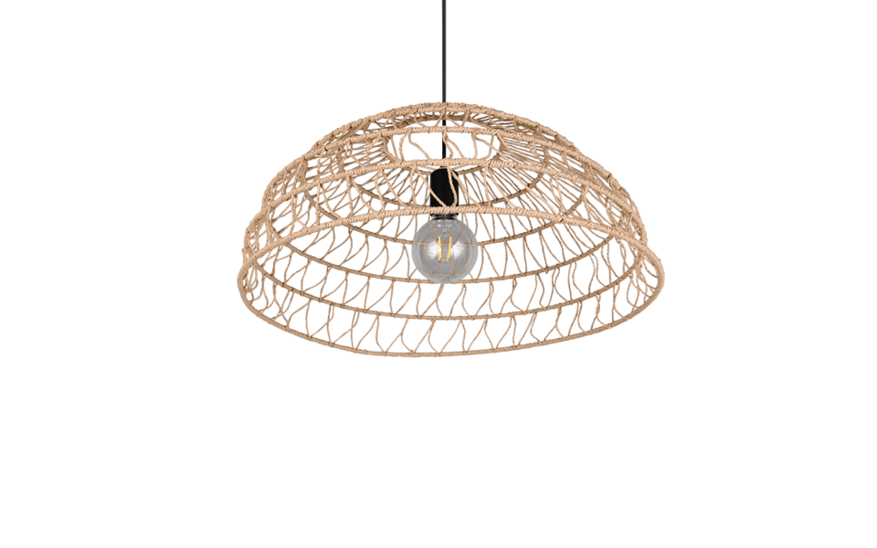 Trio Lighting Trio PAULETTE hanglamp | E27 Fitting | mat zwart met bruin | Ø 60 cm | IP20 | excl. 1x E27 | max. 40W Trio Lighting Trio PAULETTE hanglamp | E27 Fitting | mat zwart met bruin | Ø 60 cm | IP20 | excl. 1x E27 | max. 40W