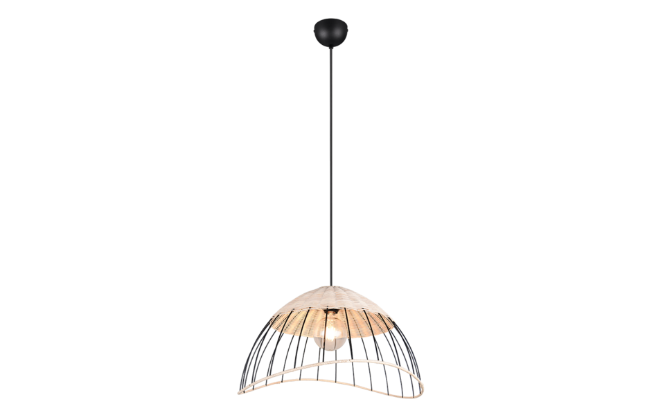 Trio Lighting Trio SANDRINE pendant light | 1x E27 max 40W | black | Ø 48 cm | IP20 | 150 cm Trio Lighting Trio SANDRINE pendant light | 1x E27 max 40W | black | Ø 48 cm | IP20 | 150 cm