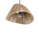 Trio Lighting Trio VALERIE hanglamp | E27 Fitting | mat zwart met natuurlijke afwerking | Ø 52 cm | IP20 | excl. 1x E27 | max. 40W