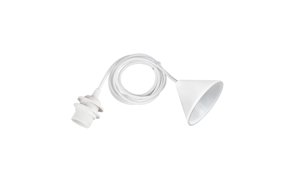 Trio Lighting Trio SALA pendant light | 1x E27 max 40W | white | Ø 13 cm | IP20 | 200 cm Trio Lighting Trio SALA pendant light | 1x E27 max 40W | white | Ø 13 cm | IP20 | 200 cm