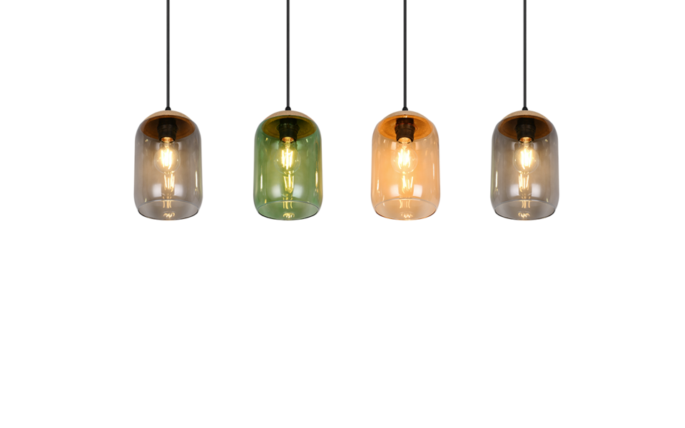 Trio Lighting Trio CORK pendant light | 4x E27 max 40W | IP20 | 150 cm Trio Lighting Trio CORK pendant light | 4x E27 max 40W | IP20 | 150 cm