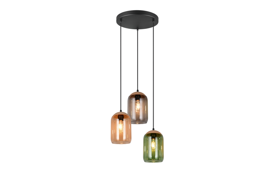 Trio Lighting Trio CORK pendant light | 3x E27 max 40W | Ø 35 cm | IP20 | 150 cm