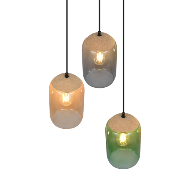 Multicolor, amberkleurig, Groen, Rookkleur