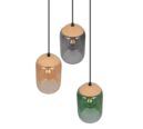 Trio Lighting Trio CORK pendant light | 3x E27 max 40W | Ø 35 cm | IP20 | 150 cm